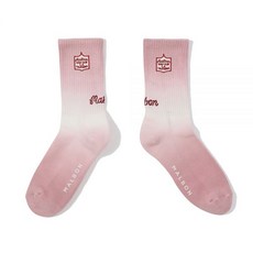 그라데이션 크루 삭스 PINK, L XL