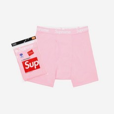 슈프림 헤인즈 박서 브리프 핑크 (2개입) Supreme Hanes Boxer Briefs Pink (2 Pack)
