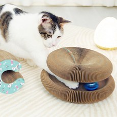 아코디언 고양이 스크래쳐 / 골판지 소형 장난감, 단품