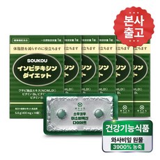 [본사출고] 소우코우 이소비텍신 다이어트 와사비잎 추출물 체중 조절 보조제, 6개, 14정