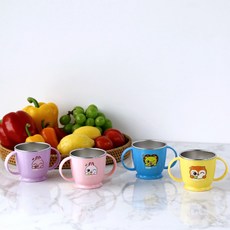 에디슨 프렌즈 논슬립 스텐 양손컵, 240ml, 1개, 토끼바니 EF3413