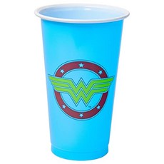 Silver Buffalo DC Comics Wonder Women 20 Pack Disposable Drink 실버 버팔로 DC 코믹스 원더우먼 20팩 일회용 마시는 컵 18온, 20개