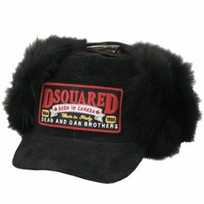 디스퀘어드2 디스퀘어드 폭스 방한 모자 W13 HA1002 V109 2124 BLACK [DSH020]