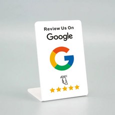 슬림 사이즈 NFC 구글 리뷰용 소셜 비즈 검토 카드 스탠드, 01 Google White