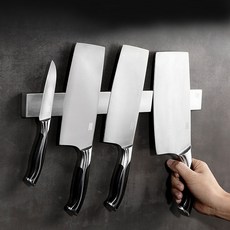 미니플 스테인리스 자석칼걸이 칼꽂이 칼보관함 싱크대 칼블럭, 40cm
