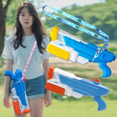 물총 끈 증정 대형 물총 트리플 워터밤 워터건 성인 어린이 초대형 물총 놀이 펌프 고압, (물총끈증정)트리플 워터건-옐로우