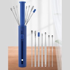 스프링 실리콘 귀밥 제거기 귀후비개 세트x2개 귀생 안전한귀청소, 1개