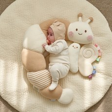 이몽 오가닉 버터 애착 필로우 인형 유아 짱구 베개 신생아 두상 아기 바디필로우 뒤집기방지쿠션, 버터필로우