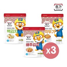 [종가] 어린이한입김치300g x 3개 택1/배추/깍두기, 깍두기3개, 300g - 루솔깍두기