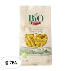 그라노로 유기농 푸실리, 7개, 500g