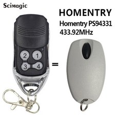 명령 HOMENTRY PS94331 차고 문 원격 제어 433.92MHz 열쇠 고리
