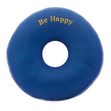 ISOLHOME 機能性空氣網眼甜甜圈坐墊, 藍色(Be Happy款), 1個