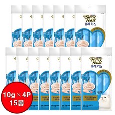 팬시피스트 퓨레키스 닭가슴살 퓨레&참치 플레이크 파랑(10g 4p 15봉지), 15개