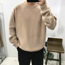 차니샵 남자 골지 오버핏 기모 맨투맨 (7컬러)