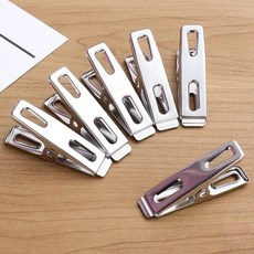20PCS 스테인레스 스틸 건조 클립 옷걸이 양말에 바인더 클립 클립 플랫 세트 금속 금속 CLOTH