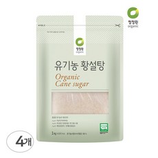 청정원 유기농 황설탕, 1kg, 4개