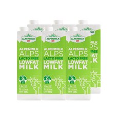 알펜밀크 알프스 소화가 잘되는 락토프리 1.5% 저지방 우유 오스트리아 멸균우유, 6개, 1L