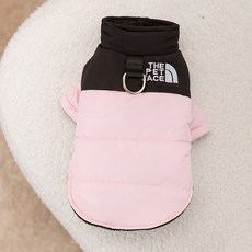 NICE DOG 애견 의류 따뜻한 패딩 강아지 옷, 핑크