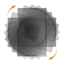 360도 회전 슬림 피벗 모니터 벽고정 브라켓 거치대 15인치 17인치 18인치 20인치 23인치 24인치 27인치 삼성 LG 엘지 호환, 1개