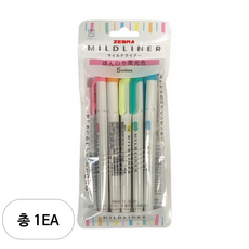 마일드라이너 형광펜 5색 세트, 혼합색상, 1세트 혼합 색상, 1세트