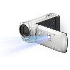 3.0 인치 LCD (흰색)가 장착 된 Sony HDR-PJ380 / W HD Handycam 캠코더 (제조업체에서 단종), 단일옵션
