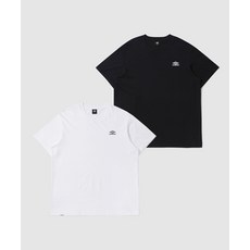 엄브로 UMBRO 2PACK 반팔 티셔츠 화이트 블랙(UP311CRS72)