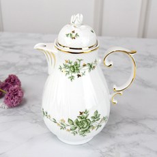 홀로하자 헝가리 왕실도자기 티팟800ml 초록꽃, 단품