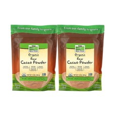 NOW Foods 나우푸드 리얼 푸드 로우 카카오 파우더 340g 2팩, 2개