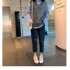 예쁜 봄가을 루즈핏 캐주얼 와이드 데님 팬츠 BRSFeb16SQ312QA PINK LITCHI 임부복 BRSFeb16SQ312QA02
