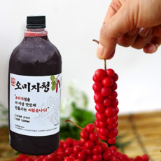 100% 국내산 오미자청 1000ml 오미자 원액 엑기스 당절임, 1개, 1L