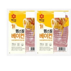 CJ 햄스빌 아침에 베이컨 70g, 4개