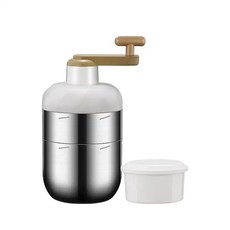 제빙기 업소용 가정용 얼음 미니 아이스 메이커 핸드 크랭크 분쇄기 재사용 가능 DIY 수제 재미, Argent