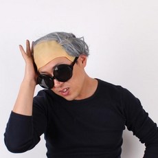 (2개묶음)코믹분장 대머리 백발가발, 상세페이지 참조