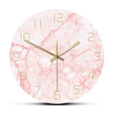 벽시계 벽걸이 led 시계 매립 궤종 원목 한글 무소음 천연 핑크 대리석 라운드 벽시계 사일런트 비 똑딱 거실 장식 아트 북유럽 벽시계 미니멀리스트 아트 사일런트 벽시계 | |