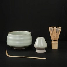 수제 청소 말차 차 도구 스탠드 키트 그릇 거품기 선물 행사, 4.C 4PCS, 1개