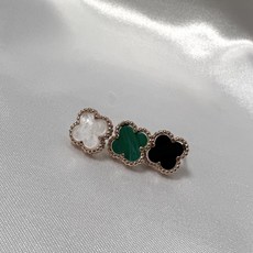 르멜리 우아한 클로버 로고 데일리 써지컬 귀걸이