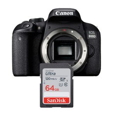 캐논 EOS 800D DSLR 카메라 메모리카드 샌디스크 울트라SD 64GB - 캐논카메라800d