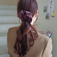 그린릴리 당일배송 가죽 레더 곱창밴드 머리끈 스크런치 강민경곱창 아이유곱창