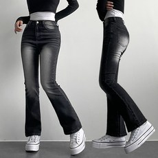 [숏 기본 롱 S~2XL] 하이웨스트 스톤 워싱 부츠컷 데님 청바지(4color) 7304