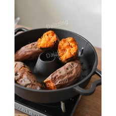 고구마 굽는 주철 찜기 군고구마 기계 통 무쇠 구이 가정용 캠핑 냄비, 1개
