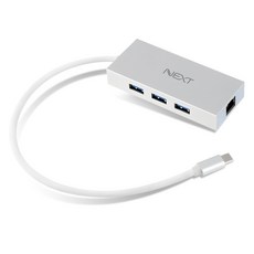 NEXT-TC343LAN C타입 USB3.0 랜카드 3포트 허브 콤보, 단일상품