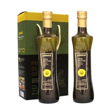 프리리미엄 글라스 해바라기씨유 500ml*2병 오일선물세트 식용유선물세트 설날선물 명절선물, 1세트, 1000ml