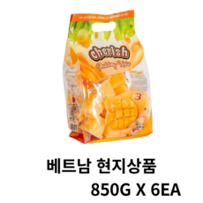 베트남 체리쉬 망고 푸딩 젤리 대용량 Cherish, 6개, 850g