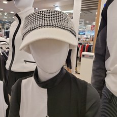 레노마골프 여성 퍼 귀달이 방한 썬캡 모자, 블랙