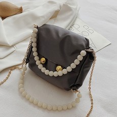 주디 동글단추 진주알스트랩 미니사각 토트백 체인 크로스백 (6color) S200715S006BAG