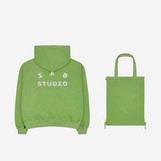 아이앱 스튜디오 피그먼트 후드 & 색 애플 그린 IAB Studio Pigment Hoodie & Sack Apple Green