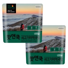 이지밥 핫앤쿡 쇠고기미역국밥 비화식 발열도시락 전투식량 비상식량 등산도시락, 100g, 2개