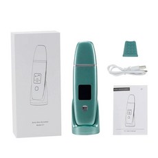 피지제거기 LCD 초음파 필러 각질 제거기 블랙헤드 스크레이퍼 페이셜 딥 클렌징 뒤집개 리프터 스킨 케어, 1) USB-WIth Box, 없음, 1개