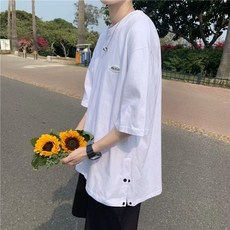 펠리즈샵 여름 드랜드 남자오버핏 버튼 트임 절개 슬릿 5부 페이크 캐슈너트 반바지