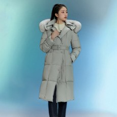 [에고이스트] [성해은 착용] 더블 브레스티드 벨티드 롱 구스다운 EP4TD011